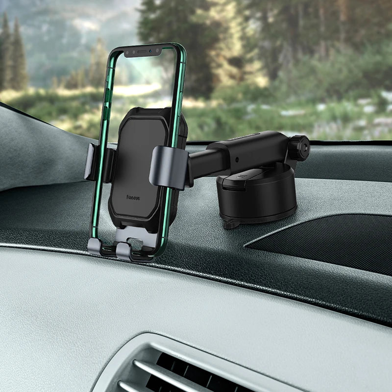 Baseus Adjustable Gravity Car Phone Holder with Suction Cup Mount for iPhone 13/12 Pro and Xiaomi POCO