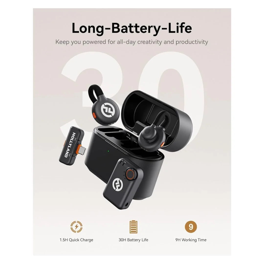 Lark M2S Combo Wireless Microphone System and up to 30 Hours of Battery Life (2.4 Ghz, Space Gray)