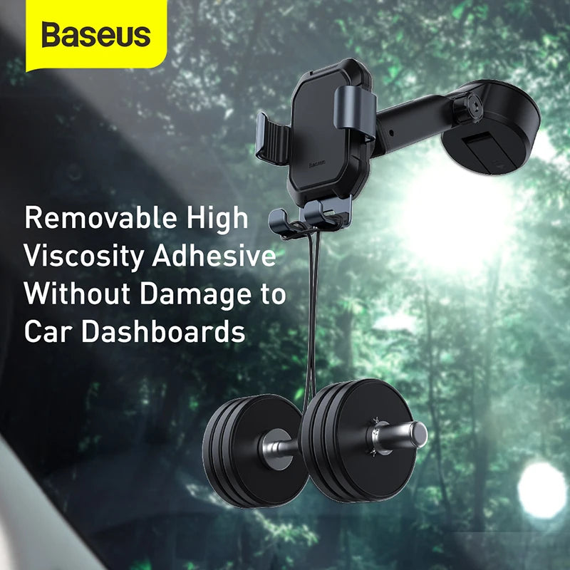 Baseus Adjustable Gravity Car Phone Holder with Suction Cup Mount for iPhone 13/12 Pro and Xiaomi POCO