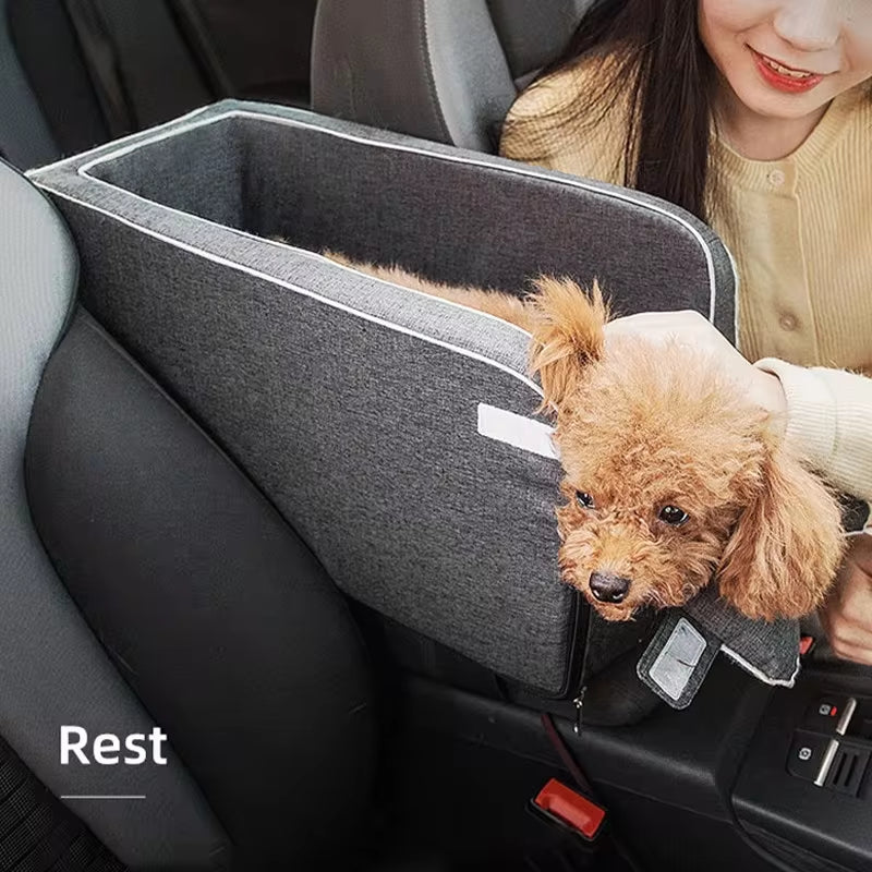 Portable Dog Car Seat Bed and Carrier for Small Dogs and Cats - Safety Travel Accessory