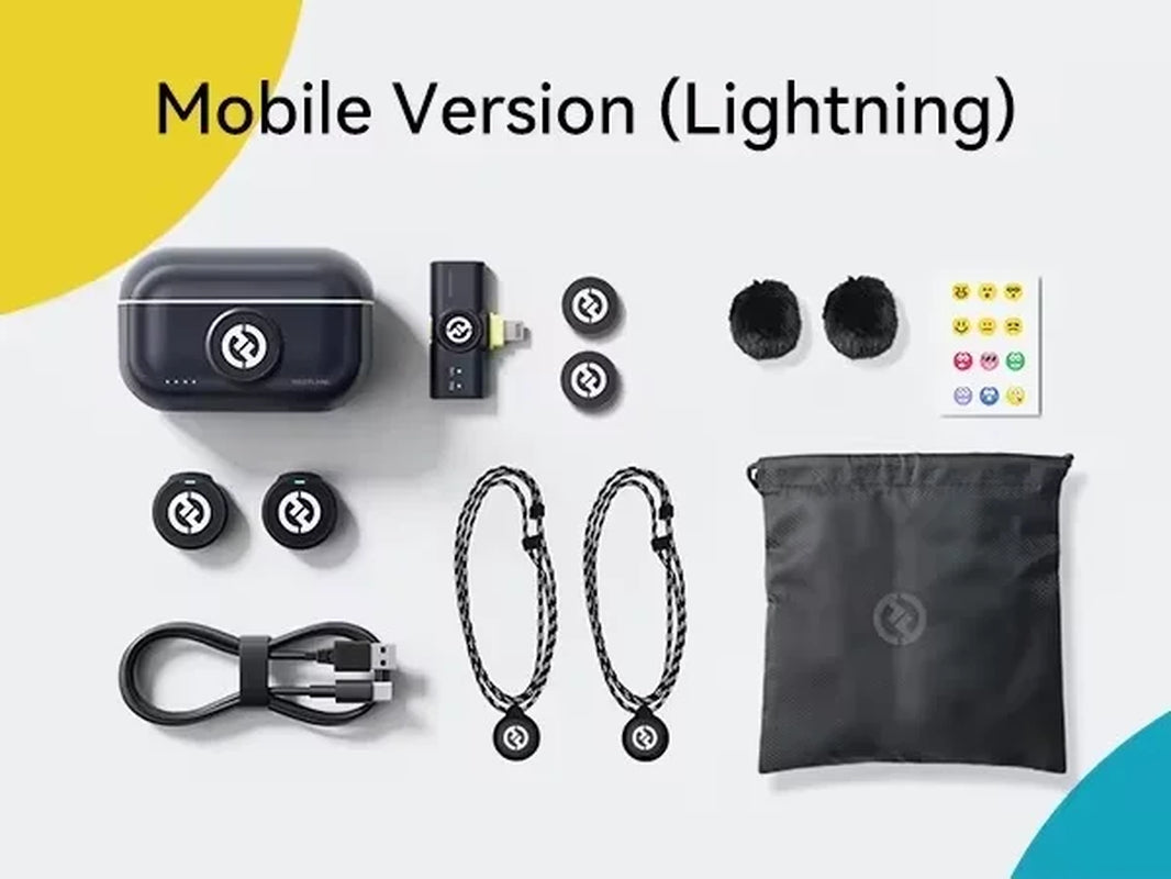 Lark M2 Wireless Lavalier Microphone System TX RX Kit 300M Range for Iphone Android Phone Camera Photography Vlog