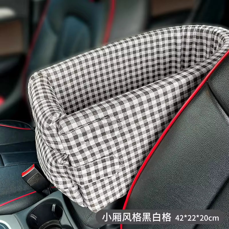 Portable Dog Car Seat Bed and Carrier for Small Dogs and Cats - Safety Travel Accessory