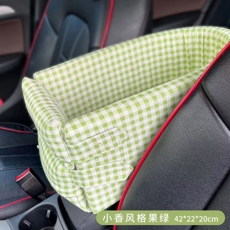 Portable Dog Car Seat Bed and Carrier for Small Dogs and Cats - Safety Travel Accessory