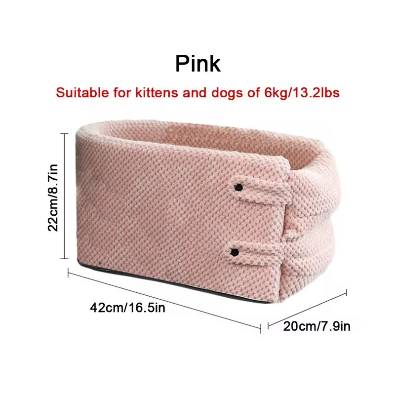 Portable Dog Car Seat Bed and Carrier for Small Dogs and Cats - Safety Travel Accessory
