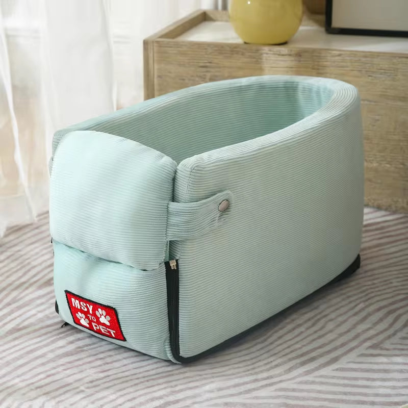 Portable Dog Car Seat Bed and Carrier for Small Dogs and Cats - Safety Travel Accessory