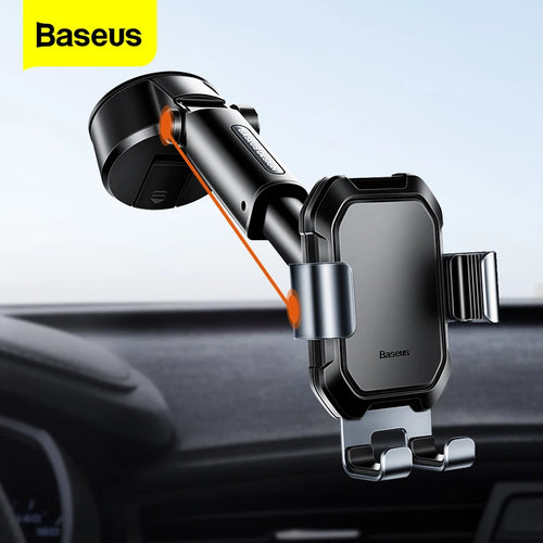 Baseus Adjustable Gravity Car Phone Holder with Suction Cup Mount for iPhone 13/12 Pro and Xiaomi POCO